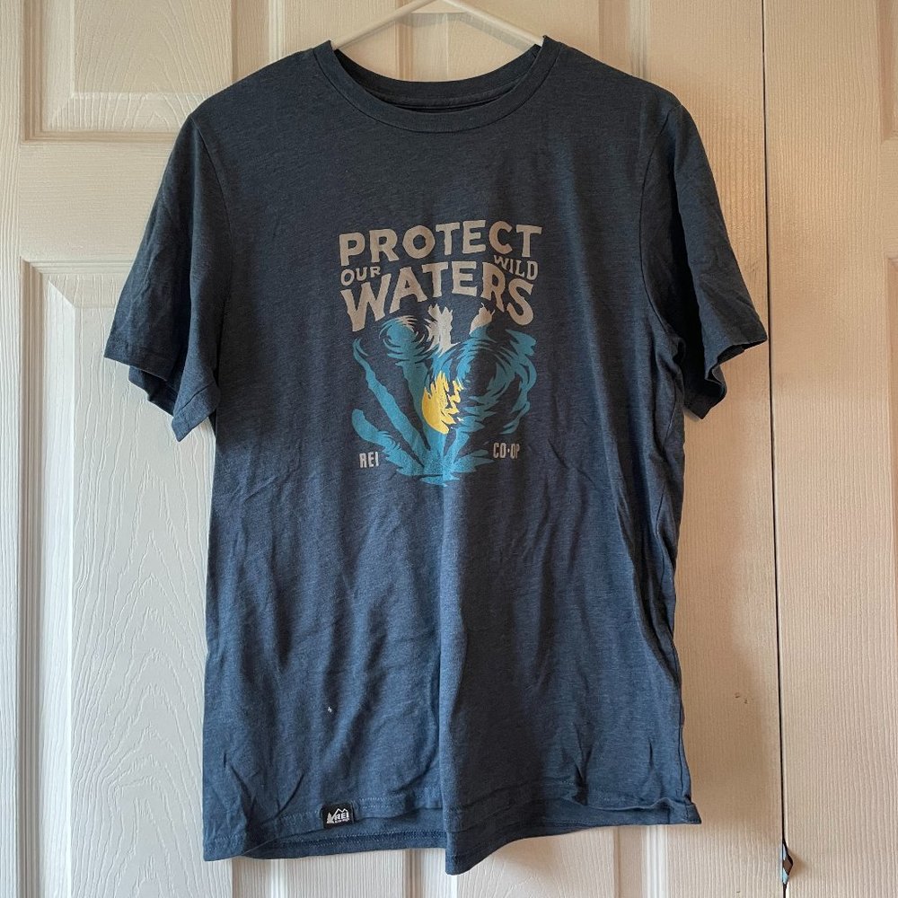 REI Protect Our Wild Waters T-Shirt - Blue, Men’s Medium
